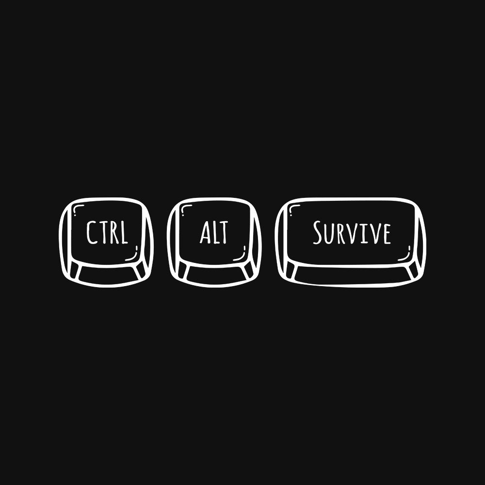 CTRL ALT DELETE- Black Round Neck Corporate T-shirt