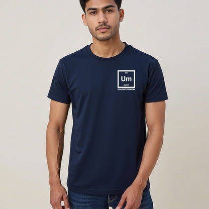 UM Element- Navy Blue Round Neck Corporate T-shirt