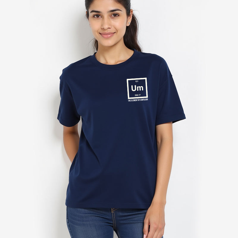 UM Element- Navy Blue Round Neck Corporate T-shirt