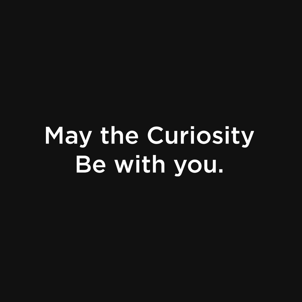 Curiosity With You- Black Round Neck Corporate T-shirt