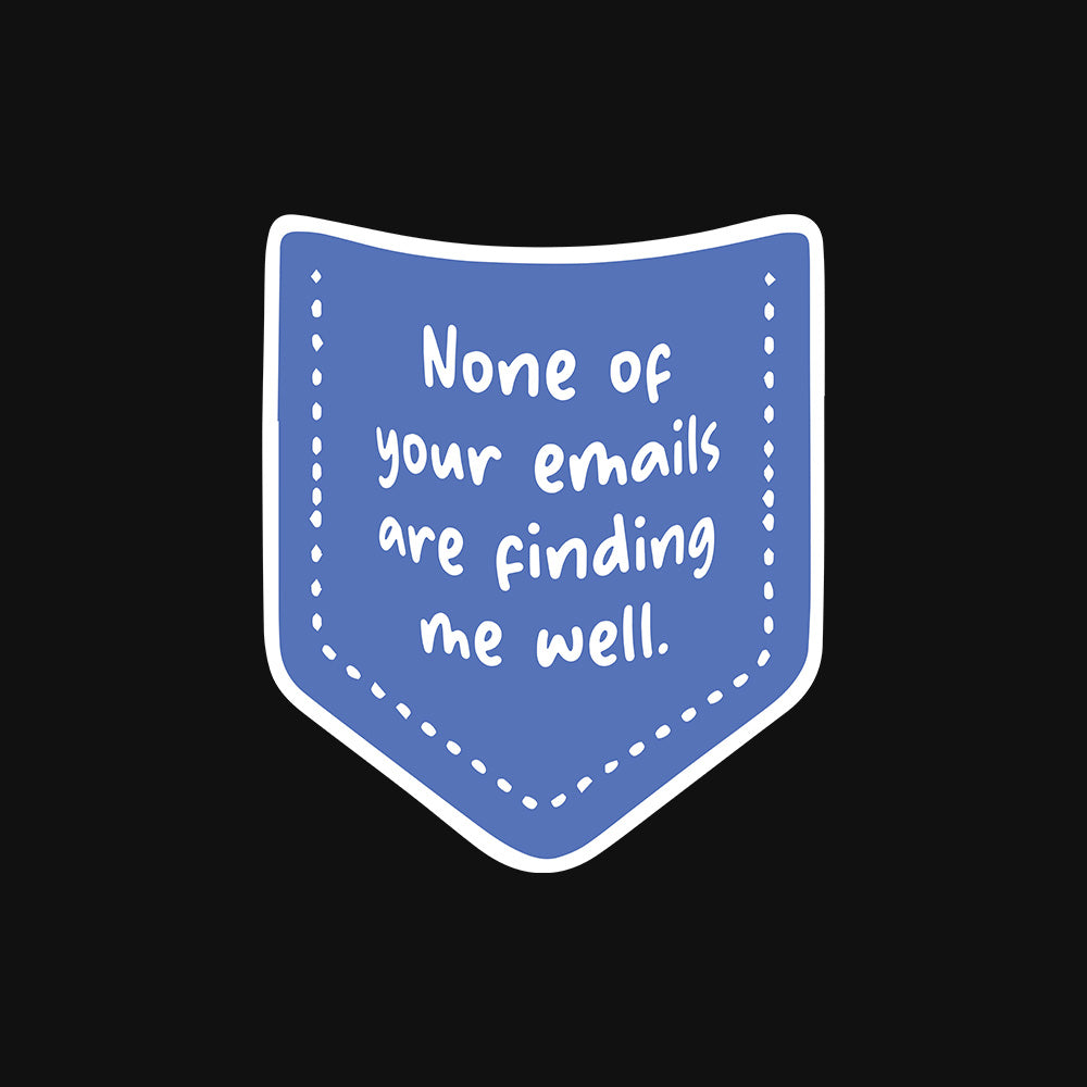 None of Your Emails - Black Corporate Round Neck T-shirt