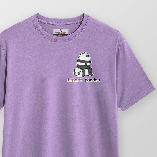Import Pandas - Lavender Corporate Round Neck T-shirt