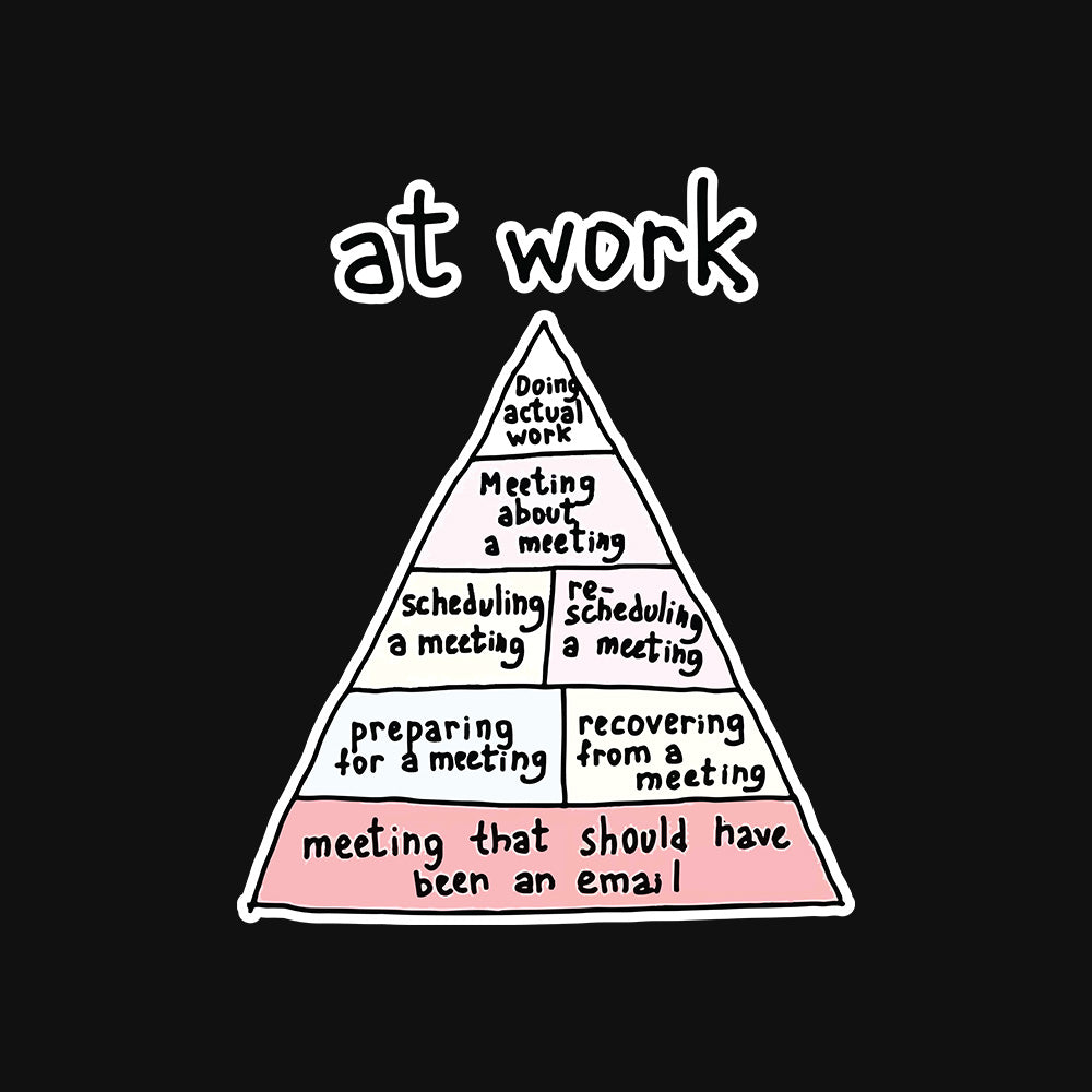 At Work - Black Corporate Round Neck T-shirt