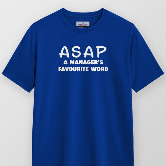 ASAP- Royal Blue Round Neck Corporate T-shirt