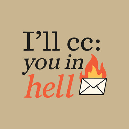 CC at hell - Beige Corporate Round Neck T-shirt