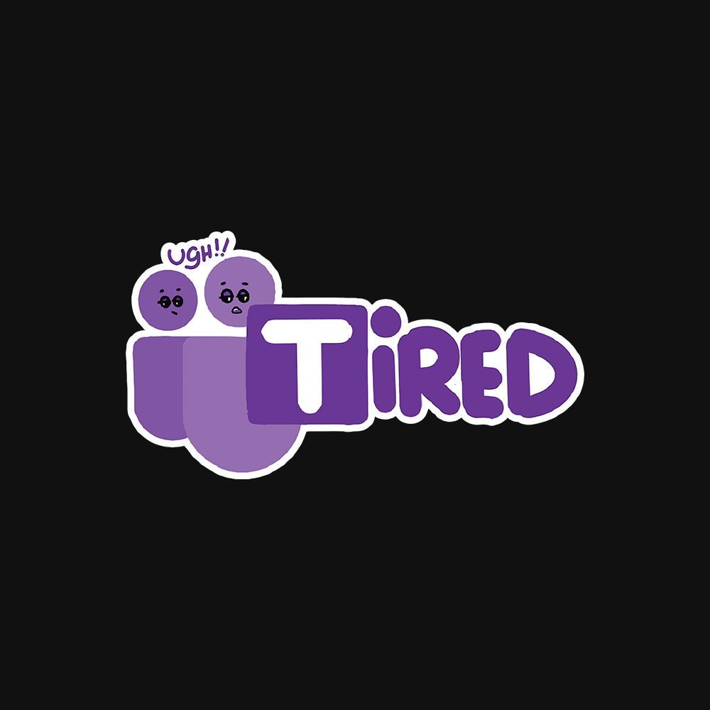 Tired - Black Corporate Round Neck T-shirt