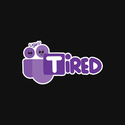Tired - Black Corporate Round Neck T-shirt