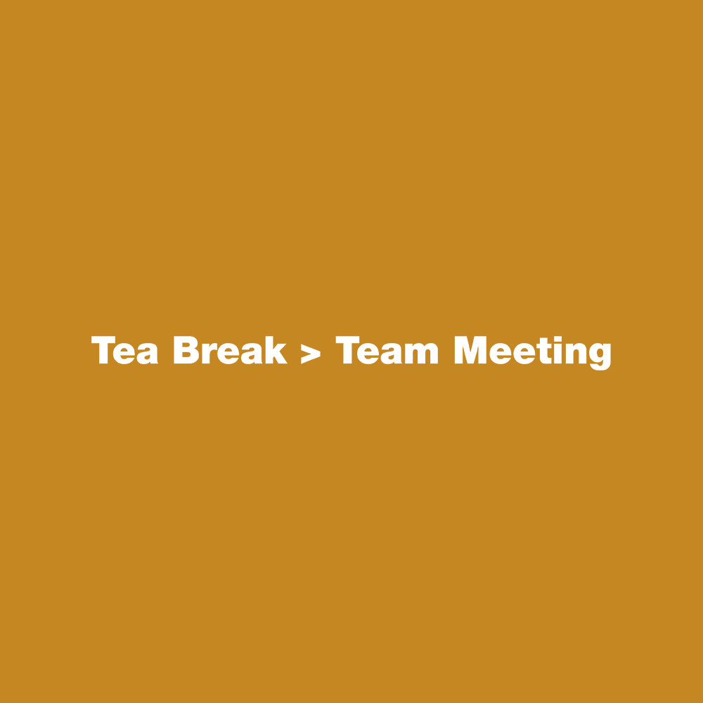 Tea Break- Mustard Yellow Round Neck Corporate T-shirt