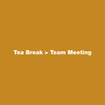 Tea Break- Mustard Yellow Round Neck Corporate T-shirt