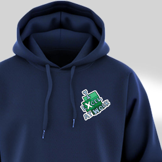 I Excel at work - Navy Blue Corporate Hoodie