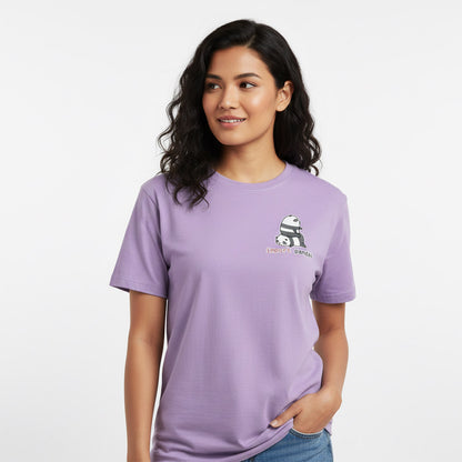 Import Pandas - Lavender Corporate Round Neck T-shirt
