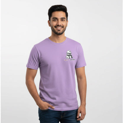 Import Pandas - Lavender Corporate Round Neck T-shirt