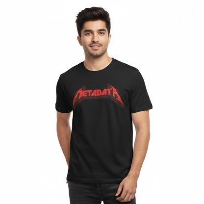Metadata - Black Corporate Round Neck T-shirt