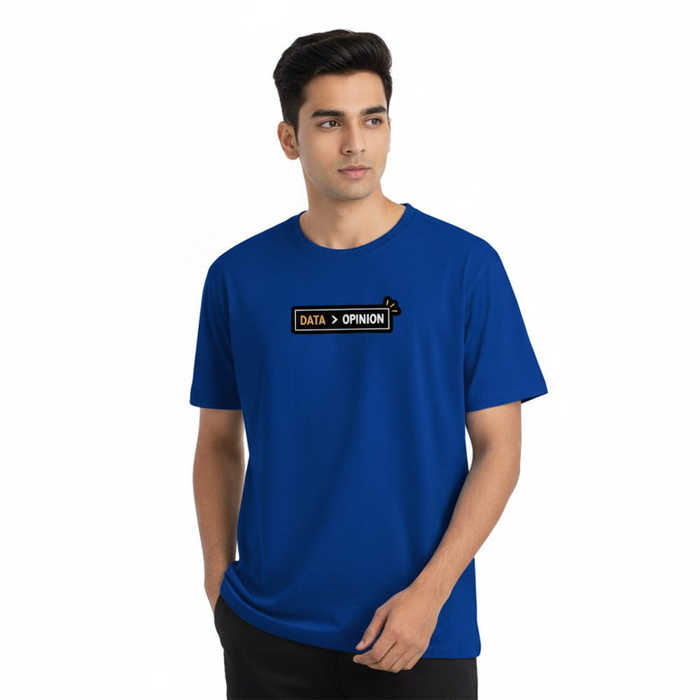Data Opinion - Royal Blue Corporate Round Neck T-shirt