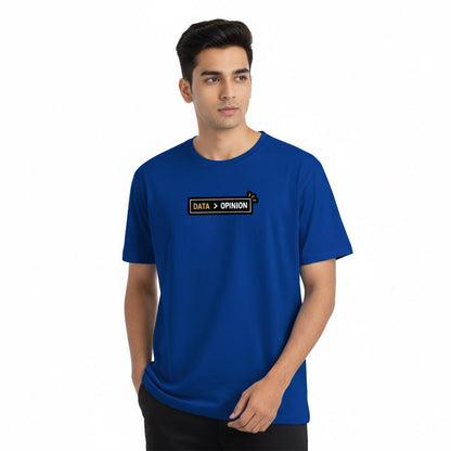 Data Opinion - Royal Blue Corporate Round Neck T-shirt