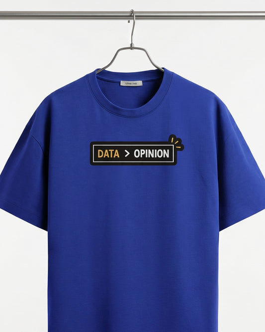 Data Opinion - Royal Blue Corporate Round Neck T-shirt