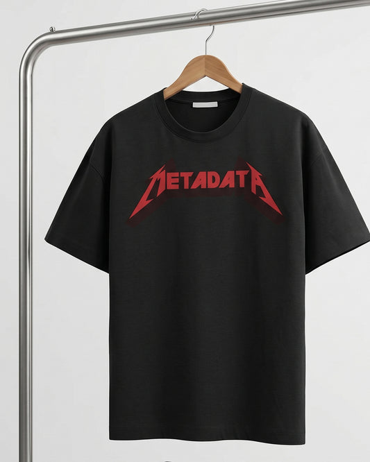Metadata - Black Corporate Round Neck T-shirt