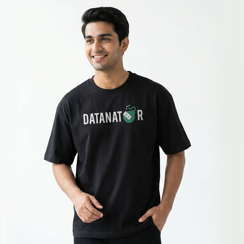 Datanator- Black Round Neck Corporate T-shirt