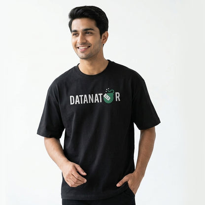 Datanator- Black Round Neck Corporate T-shirt