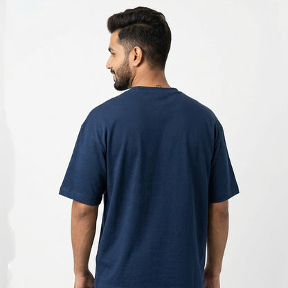 Talk Data- Navy Blue Round Neck Corporate T-shirt