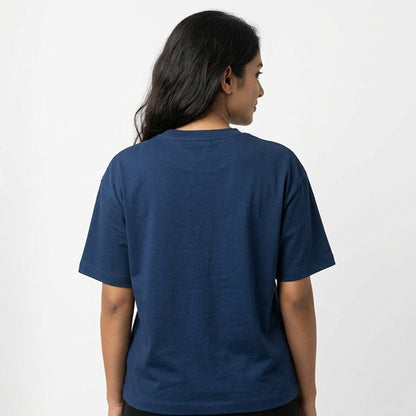 Talk Data- Navy Blue Round Neck Corporate T-shirt
