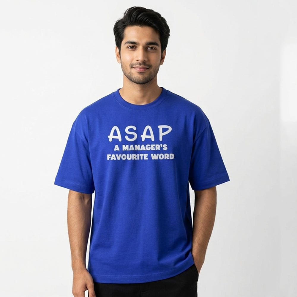 ASAP- Royal Blue Round Neck Corporate T-shirt