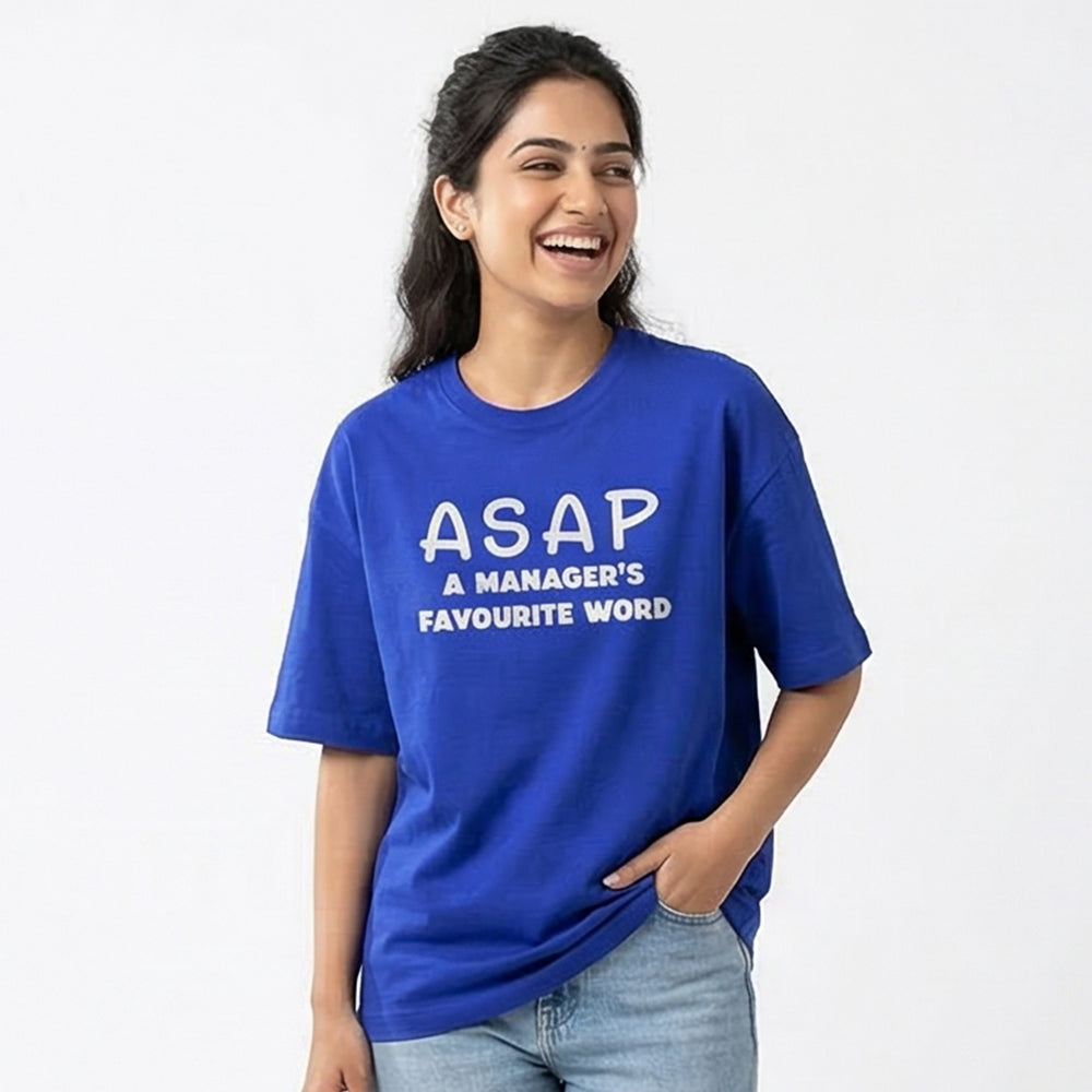ASAP- Royal Blue Round Neck Corporate T-shirt