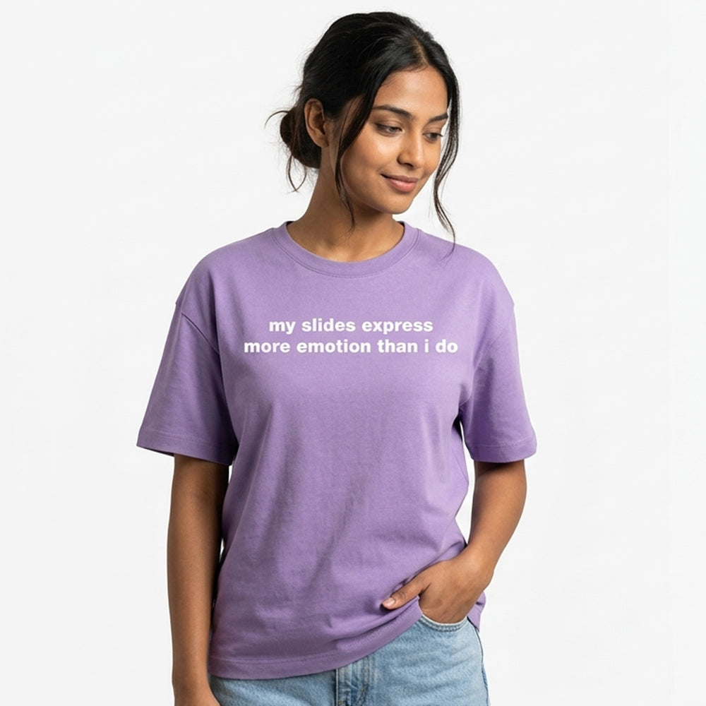 My Slides- Lavender Round Neck Corporate T-shirt