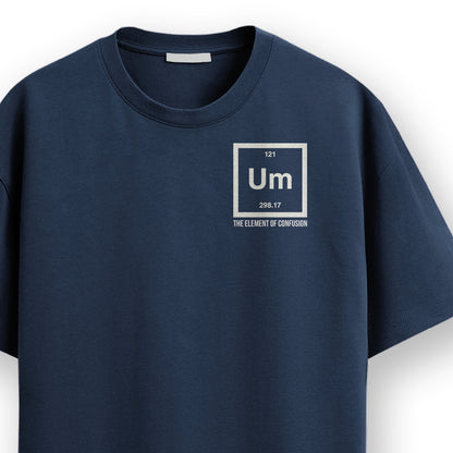 UM Element- Navy Blue Round Neck Corporate T-shirt