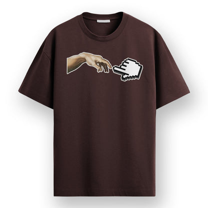 Genesis dot exe - Coffee Brown Corporate Round Neck T-shirt