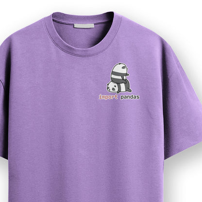 Import Pandas - Lavender Corporate Round Neck T-shirt
