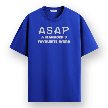 ASAP- Royal Blue Round Neck Corporate T-shirt
