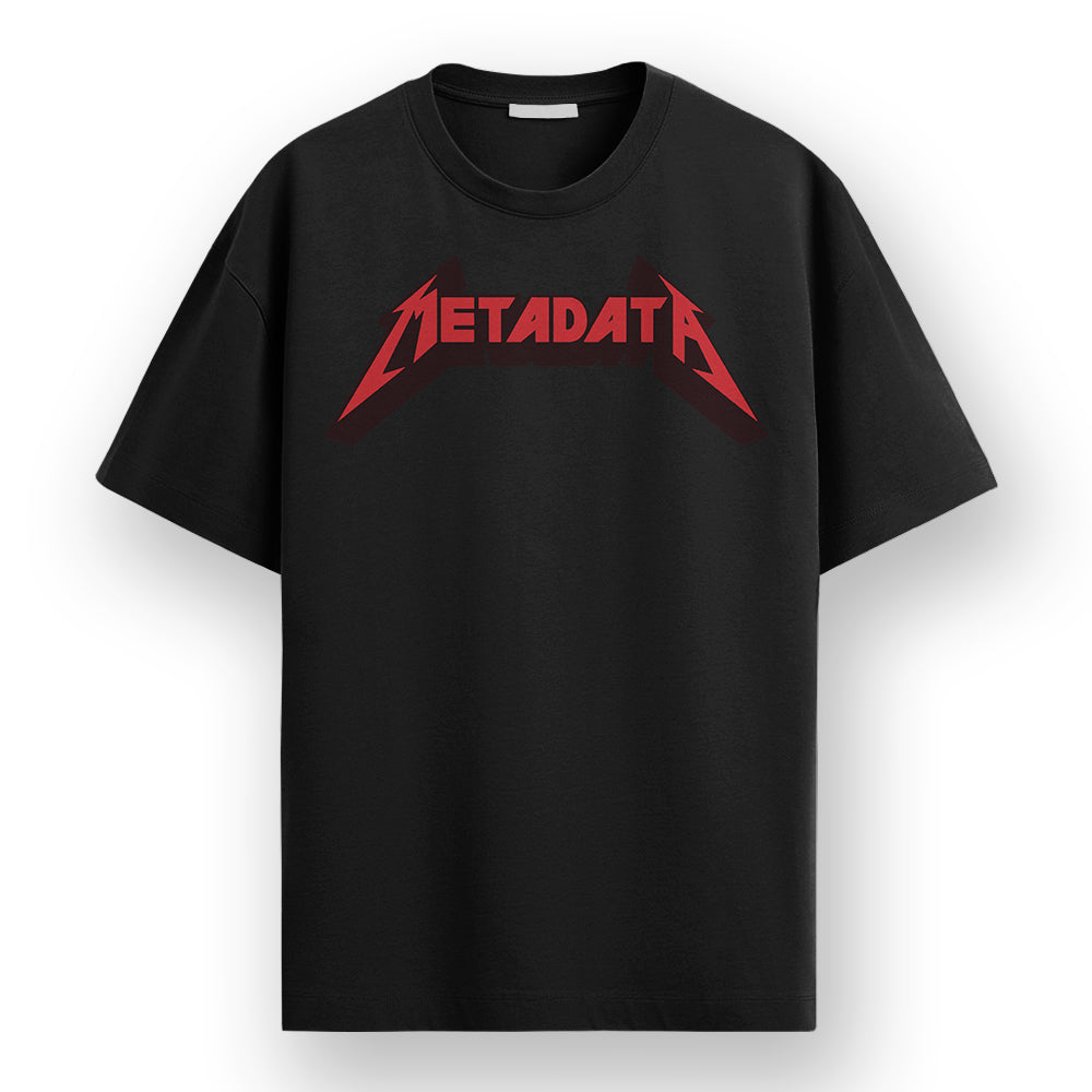 Metadata - Black Corporate Round Neck T-shirt