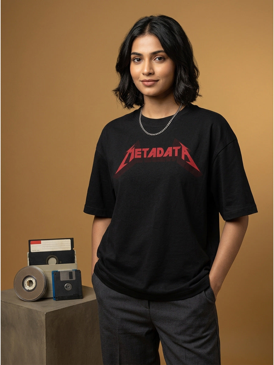 Metadata - Black Corporate Round Neck T-shirt