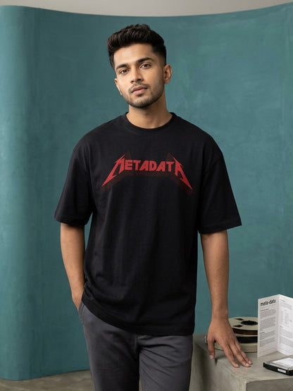 Metadata - Black Corporate Round Neck T-shirt