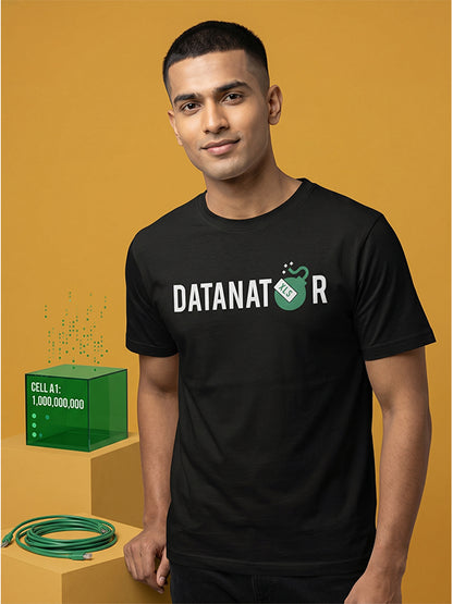 Datanator- Black Round Neck Corporate T-shirt