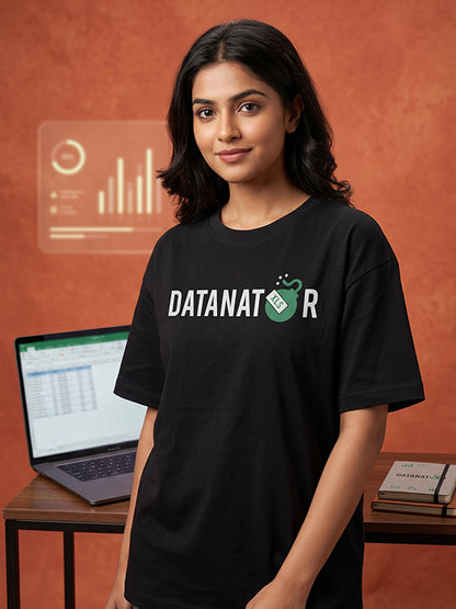 Datanator- Black Round Neck Corporate T-shirt
