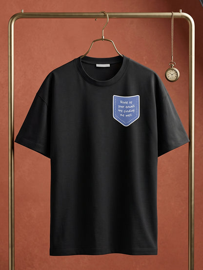 None of Your Emails - Black Corporate Round Neck T-shirt