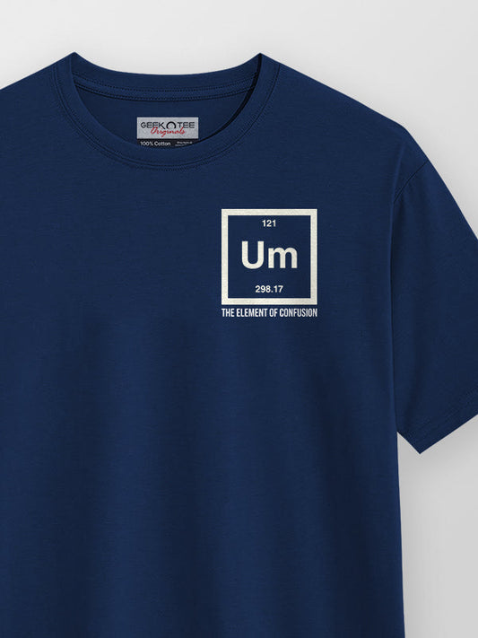 UM Element- Navy Blue Round Neck Corporate T-shirt