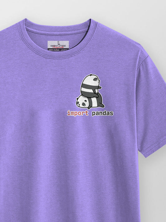 Import Pandas - Lavender Corporate Round Neck T-shirt