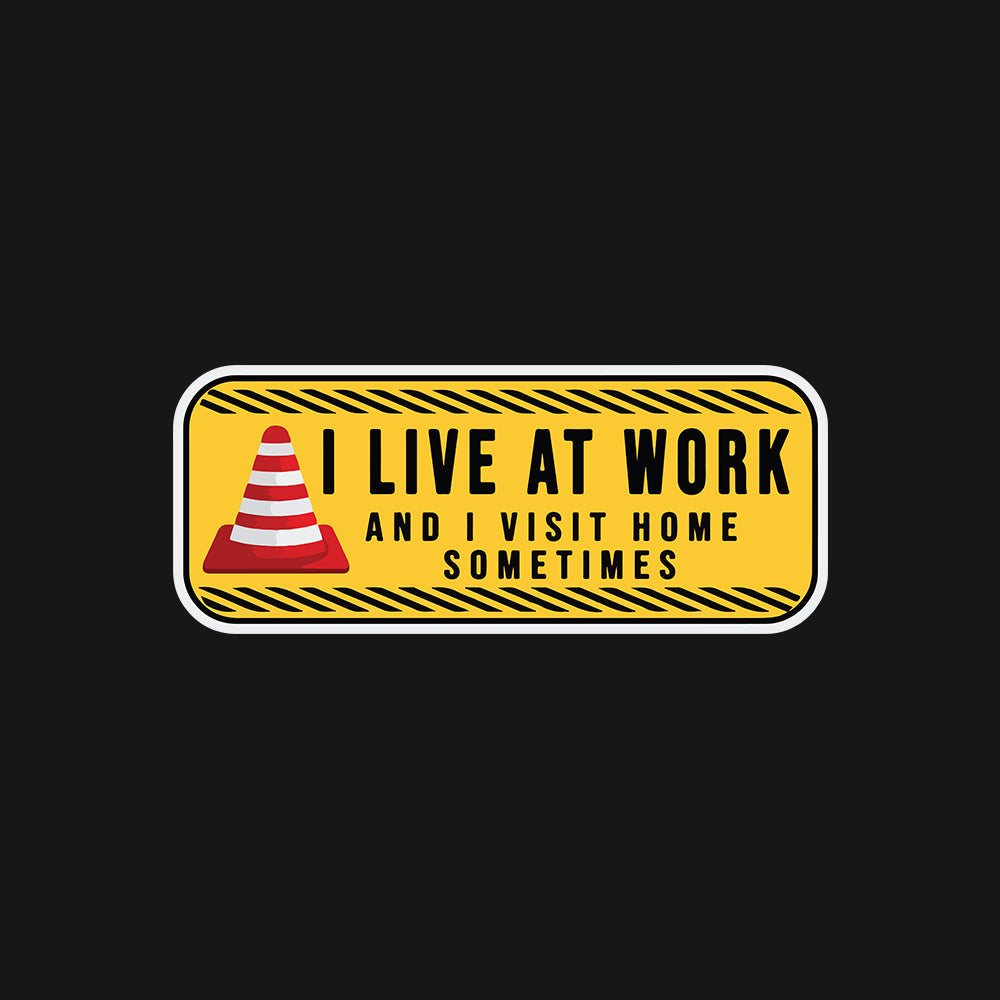 I Live At Work - Black Corporate Hoodie