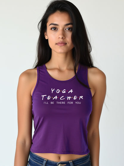 Yoga Teacher- Purple Yoga Crop Tank Top