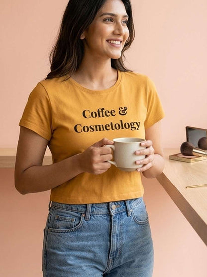 Coffee & Costmetology - Makeup Artist Crop Top