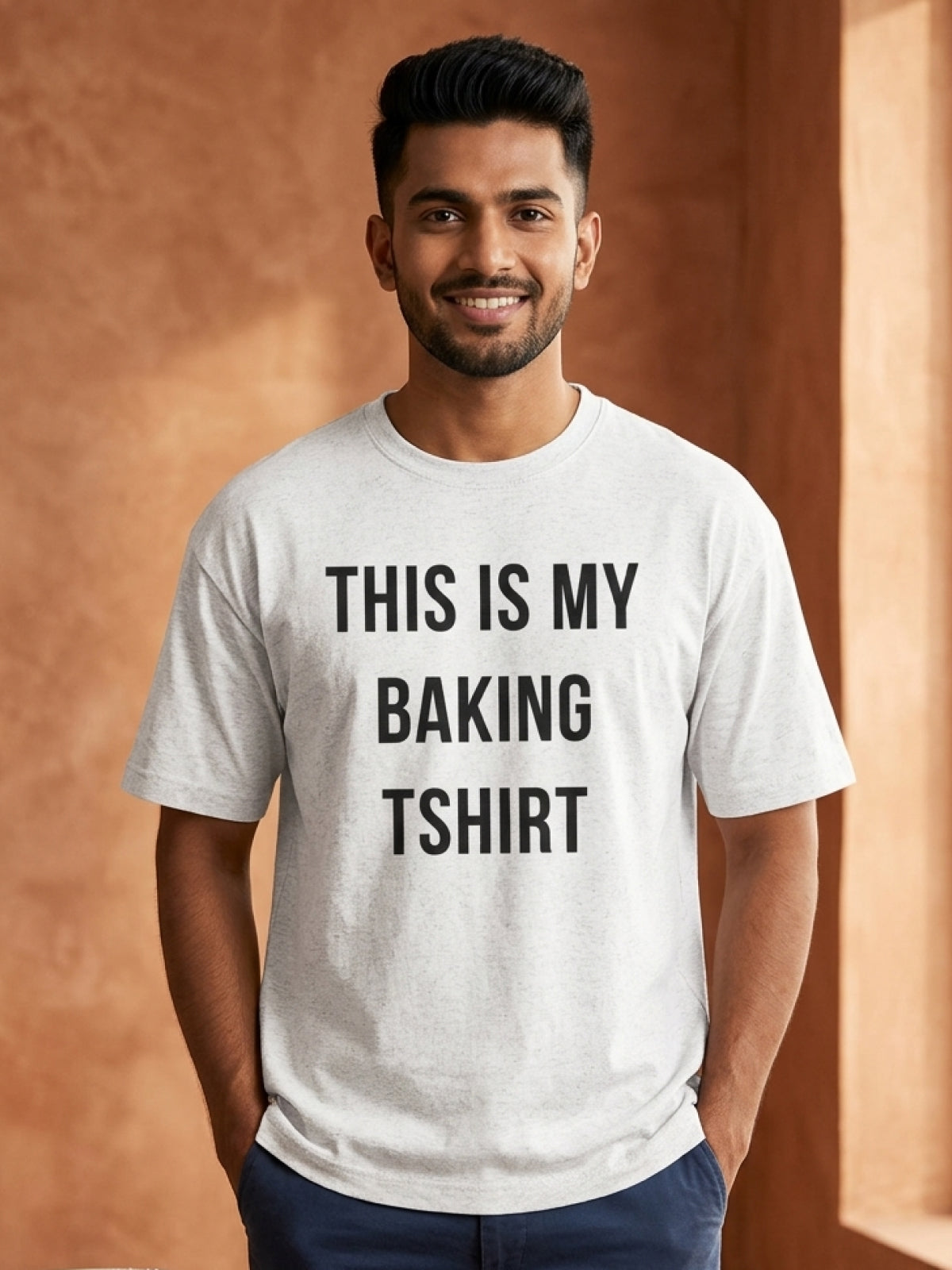 My Baking Tshirt - White Round Neck Baking T-shirt