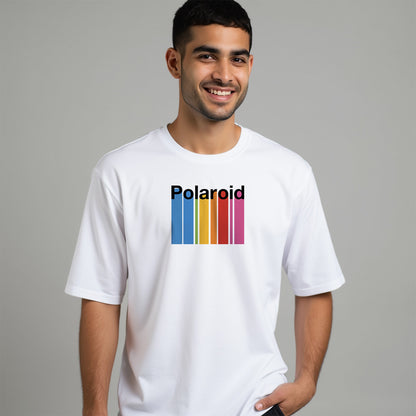 Polaroid - White Round Neck Graphic T-shirt