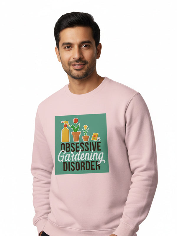 Obsessive Gardening Disorder- Light Pink Round Neck Garden Sweatshirt