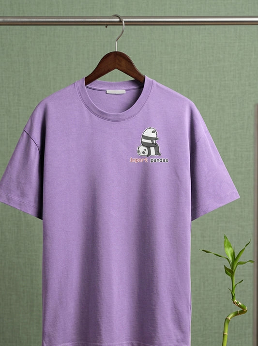 Import Pandas - Lavender Corporate Round Neck T-shirt