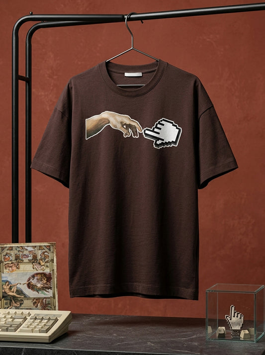 Genesis dot exe - Coffee Brown Corporate Round Neck T-shirt