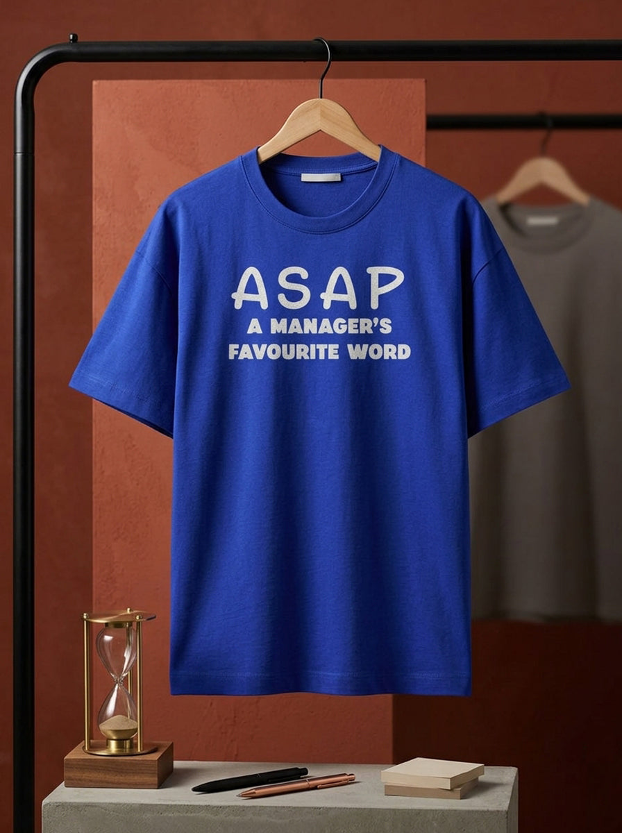 ASAP- Royal Blue Round Neck Corporate T-shirt