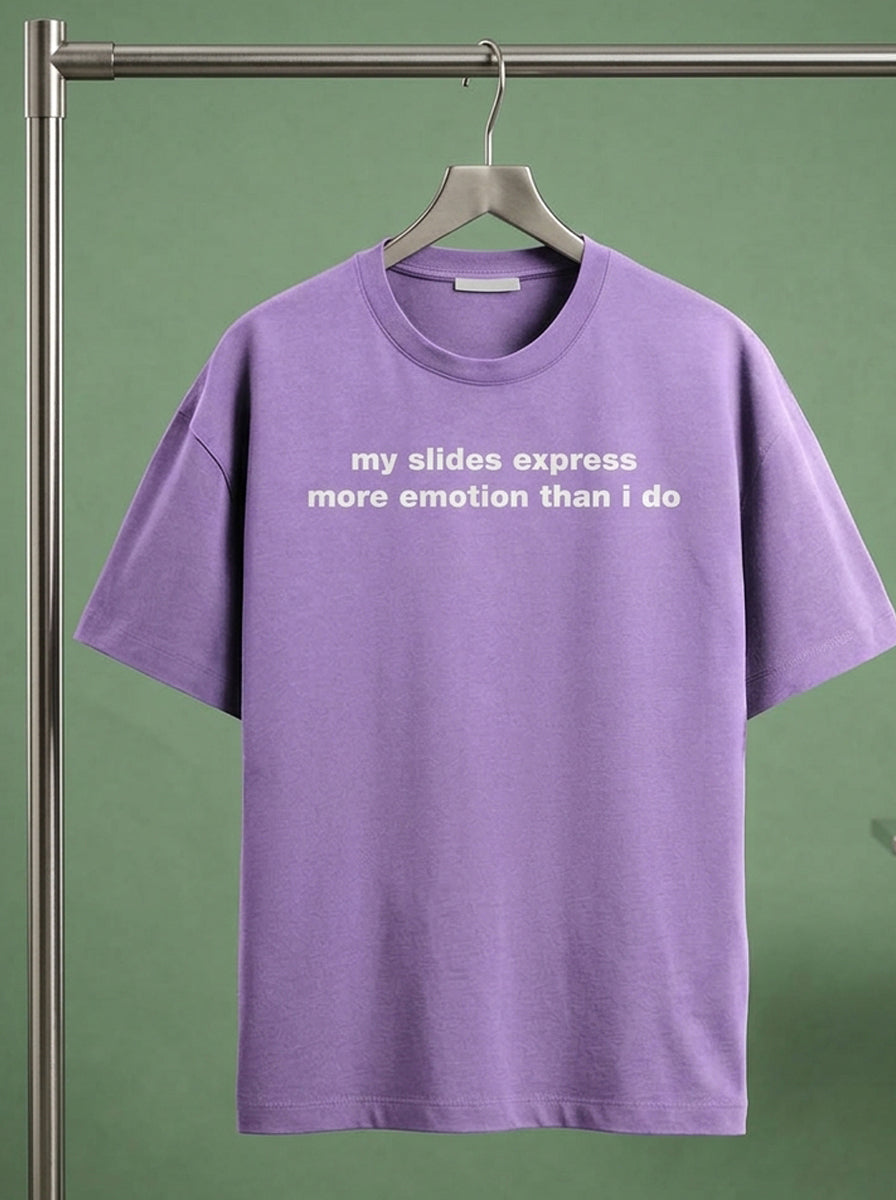 My Slides- Lavender Round Neck Corporate T-shirt
